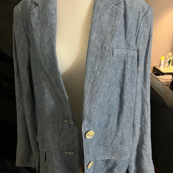 Ralph Lauren Blue Blazer Lightweight Suit Jacket